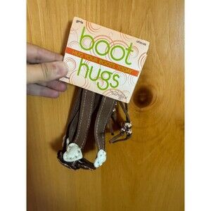 Boot Hugs by Bandals - Silver Hearts - Adjustable Size